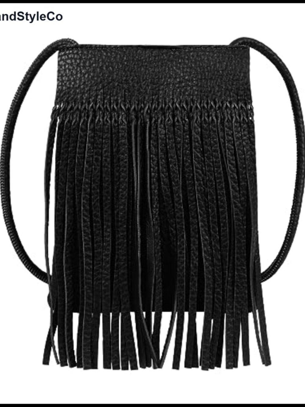 Faux Leather Fringe Messenger Bag Crossbody Shoulder Purse for Women
